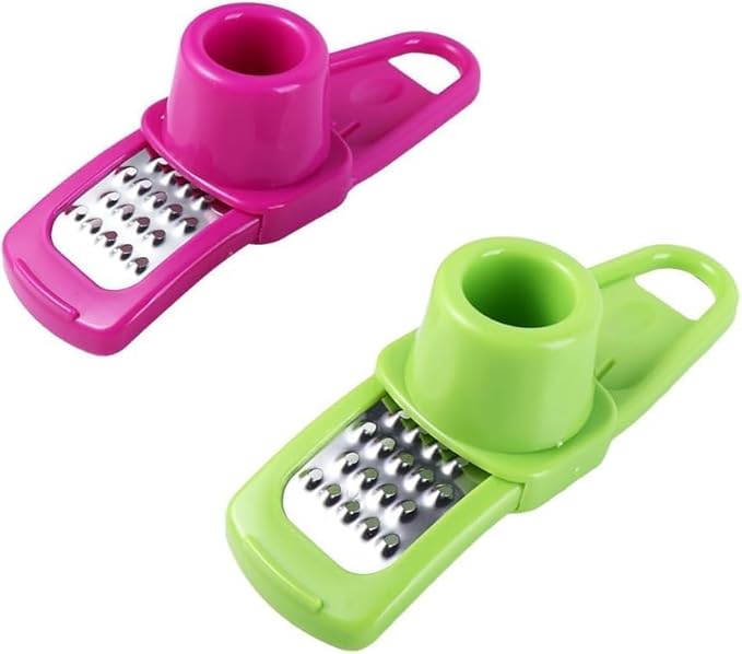 Green Multifunction Ginger Grater Tool Mini Grater Nutmeg Grinder Garlic, Kitchen Manual Fruit Vegetable Nuts Chopper Grinder Garlic Presses Kitchen Utensils and Gadgets, Graters