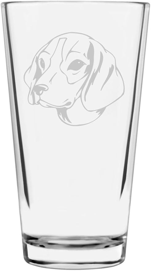 Hygenhund Custom Personalized Dog Themed Etched All Purpose 16oz Pint Glass