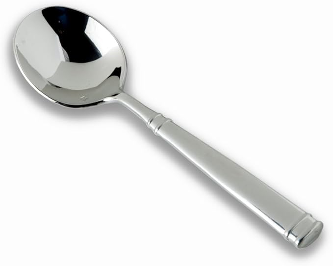 Fortessa Bistro 18/10 Stainless Steel Flatware Bouillon Spoon, Set of 12