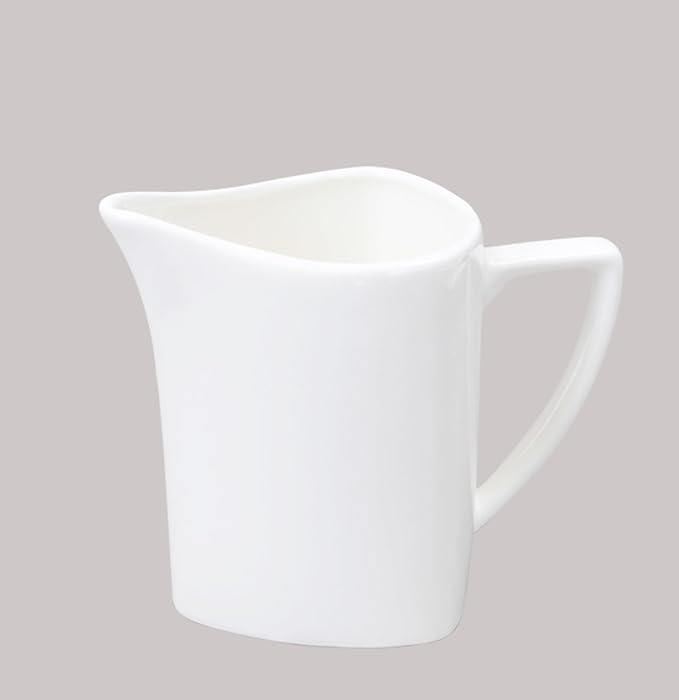 Bone China Elegance White Triangle Sugar & Creamer Pot each,case of 1 set