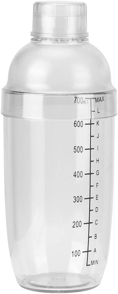 Drink Shakers Cocktail, Plastic Thickened Cocktail Shakers with Clear Scale for Mocktails, Margarita, Bar Bartender Tool for Beginners, Home Bar