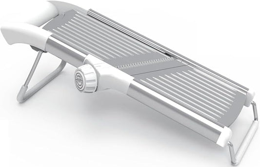 Gramercy Adjustable Mandoline Food Slicer, Mandoline Slicer for Kitchen, Mandolin, Potato, Tomato, Carrot, Vegetable, Fruit and Onion Cutter - Stainless Steel - INCLUDING 1 Pair Cut-Resistant Gloves