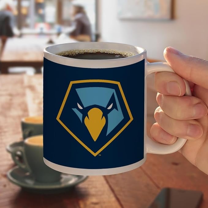 Point University Primary Logo Ceramic Coffee Mug, Novelty Gift Mugs for Coffee, Tea and Hot Drinks, 11oz, White