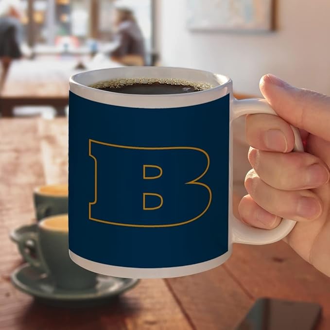 Beloit College Primary Logo Ceramic Coffee Mug, Novelty Gift Mugs for Coffee, Tea and Hot Drinks, 11oz, White