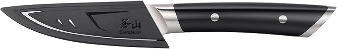 Cangshan HELENA Series German Steel Forged 3.5" Paring Knife with Sheath (Black)