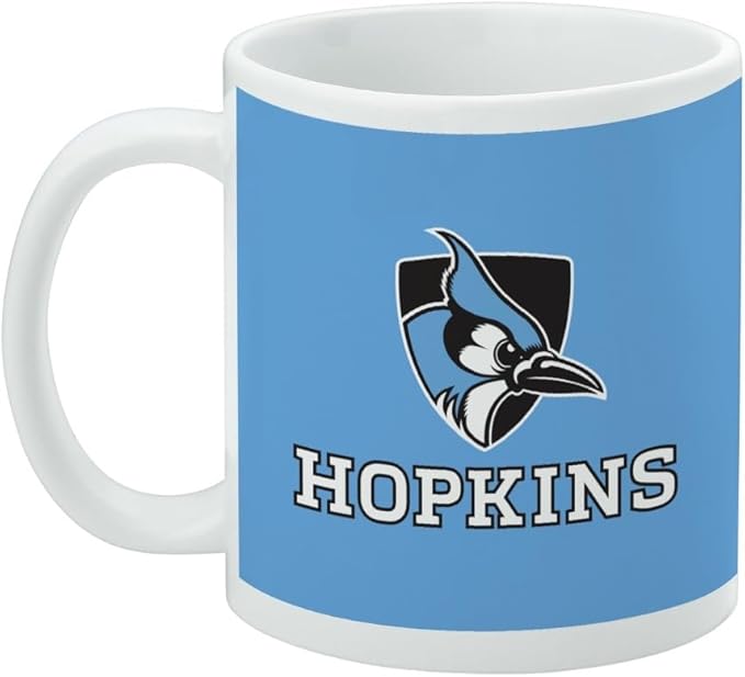 Johns Hopkins University Primary Logo Ceramic Coffee Mug, Novelty Gift Mugs for Coffee, Tea and Hot Drinks, 11oz, White