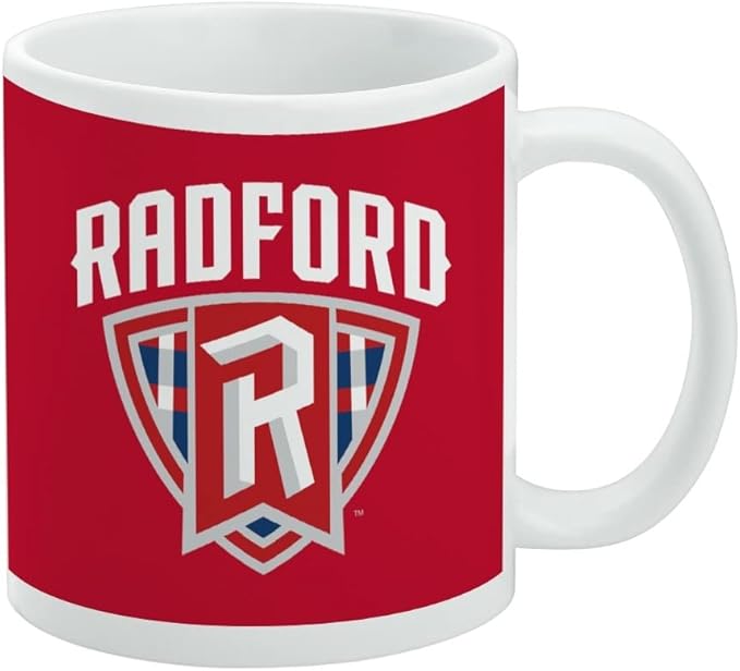 Radford University Primary Logo Ceramic Coffee Mug, Novelty Gift Mugs for Coffee, Tea and Hot Drinks, 11oz, White