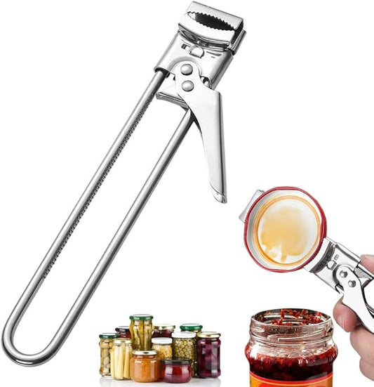 2026 New Adjustable Stainless Steel Jar Opener, Multifunctional Jar Lid Opener for Weak Hands, Stainless Steel Can Opener Jar Lid Gripper Bottle Opener Kitchen Gadgets Accessories (1)