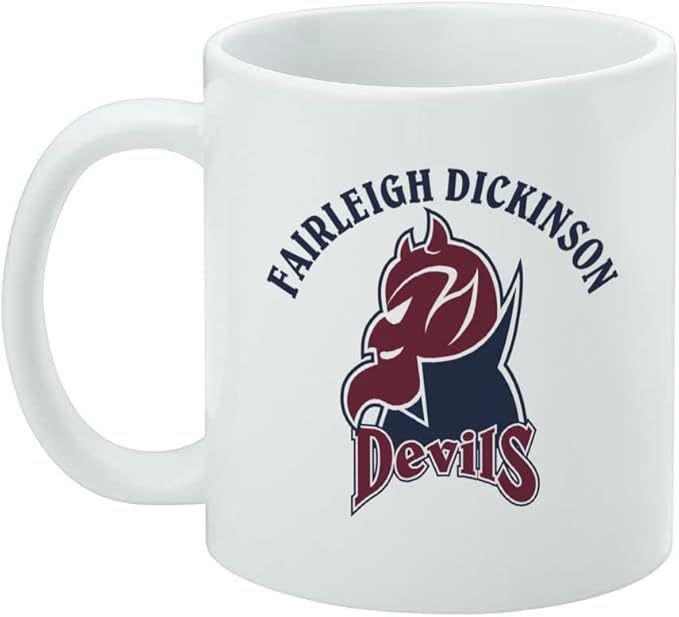Fairleigh Dickinson University Primary Logo Ceramic Coffee Mug, Novelty Gift Mugs for Coffee, Tea and Hot Drinks, 11oz, White