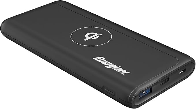 Energizer 10,000mAh Wireless Portable Charger Qi-Certified, 18W USB C Fast Charging PD 3.0 Power Bank for iPhone 16/15/14/13/12 Series, Samsung, Android Devices_QE10011PQ