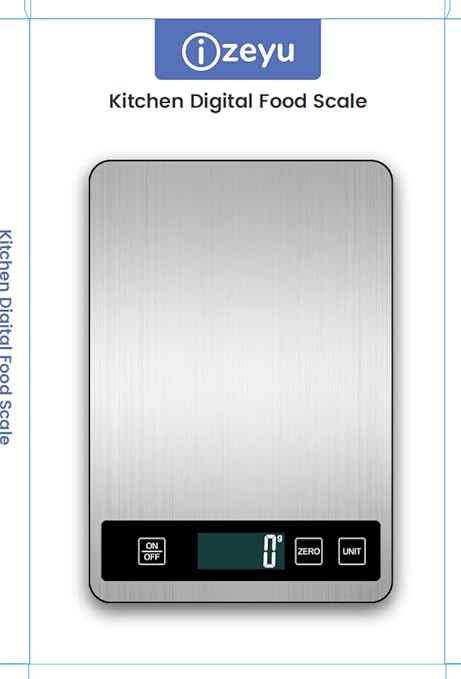 【33 lb & USB Rechargeable】 Digital Kitchen Food Scale Kitchen Scale, Stainless Steel Digital Weight Grams and Oz, Baking and Cooking, 0.1oz/1g Precise, 6 Weight Units