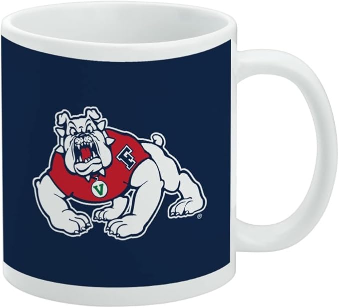 Fresno State Primary Logo Ceramic Coffee Mug, Novelty Gift Mugs for Coffee, Tea and Hot Drinks, 11oz, White
