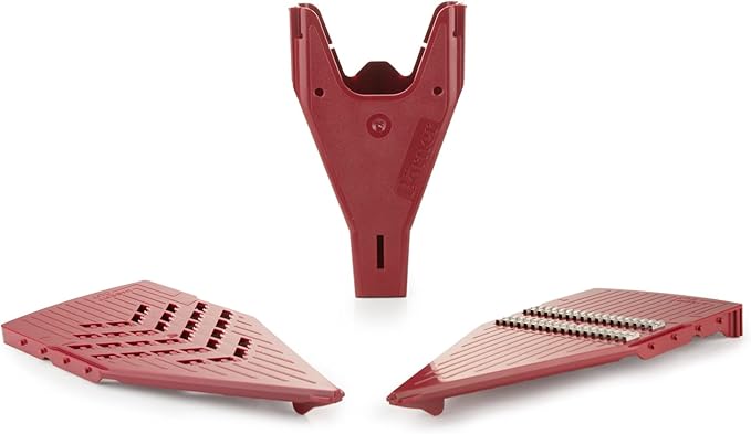 Börner Mandoline Slicer Vital (Profi Set) • Vegetable Slicer with Stainless Steel V-Blade & Dressing Function • 12 Cutting Styles • For Slices, Zoodles, Strips, & Dices in Various Thicknesses