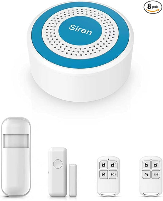 Alarm System for Home Security,WiFi+4G Smart Door Alarm Systems Kit NO Monthly Fees,with Instant App Alerts Door Window Motion Sensor,Compatible with Alexa,for Apartment & Kids Safety
