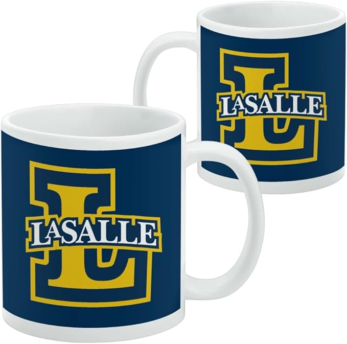 La Salle University Primary Logo Ceramic Coffee Mug, Novelty Gift Mugs for Coffee, Tea and Hot Drinks, 11oz, White