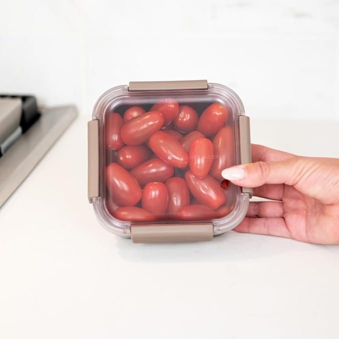 Locknlock Stainless Steel Food Storage Container with Lid, Metal Lunch Box, Airtight, Leak-Proof, Microwave, Freezer and Dishwasher Safe, 700ml