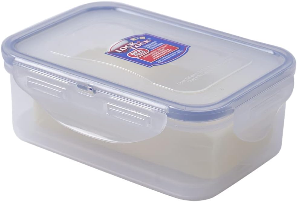LocknLock Easy Essentials Rectangular Butter and Cheese Container Food Container, Small, 15.0 Ounce - Clear