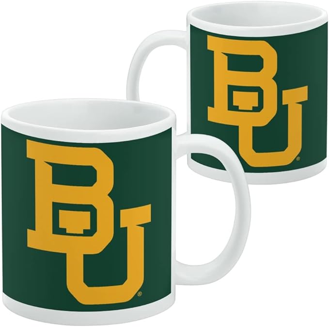 Baylor University Primary Logo Ceramic Coffee Mug, Novelty Gift Mugs for Coffee, Tea and Hot Drinks, 11oz, White