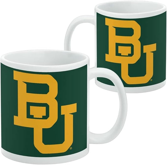 Baylor University Primary Logo Ceramic Coffee Mug, Novelty Gift Mugs for Coffee, Tea and Hot Drinks, 11oz, White