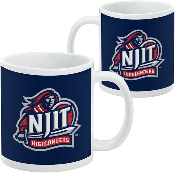 New Jersey Institute of Technology Primary Logo Ceramic Coffee Mug, Novelty Gift Mugs for Coffee, Tea and Hot Drinks, 11oz, White