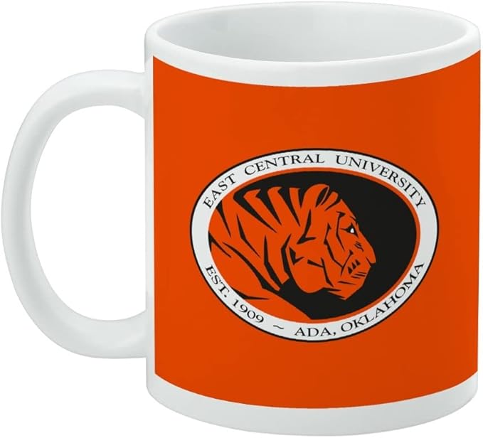 East Central University Primary Logo Ceramic Coffee Mug, Novelty Gift Mugs for Coffee, Tea and Hot Drinks, 11oz, White