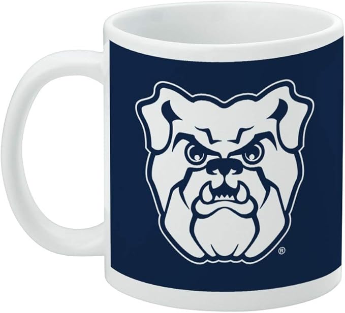 Butler University Bulldogs Official Logo Ceramic Coffee Mug, Novelty Gift Mugs for Coffee, Tea and Hot Drinks, 11oz, White