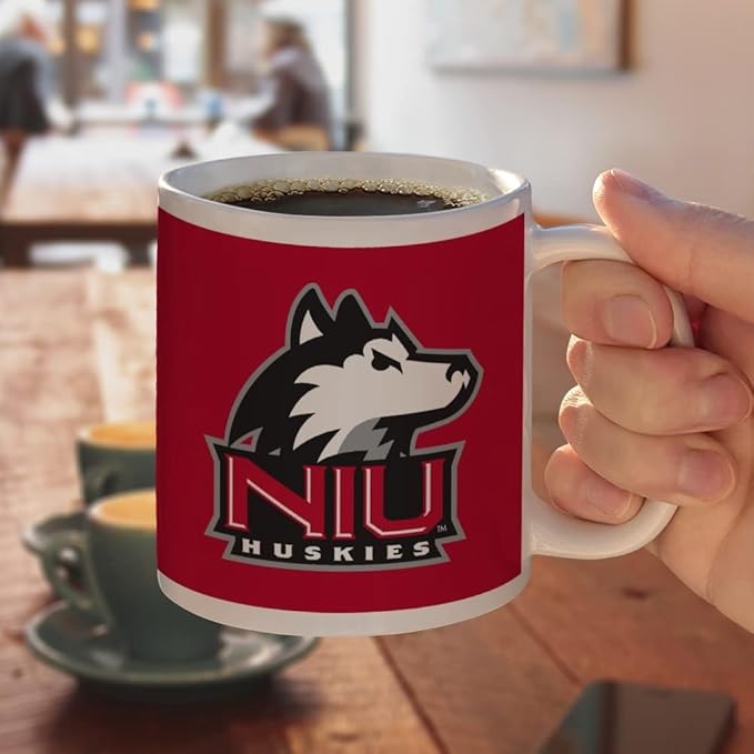 Northern Illinois University Primary Logo Ceramic Coffee Mug, Novelty Gift Mugs for Coffee, Tea and Hot Drinks, 11oz, White