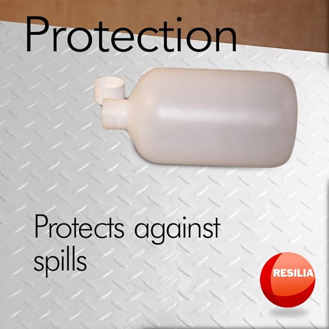 RESILIA Premium Under The Sink Mat- Large Universal Size, Cut to Fit Cabinets, Shelf & Drawer Liners, Thick Plastic Diamond Plate Surface, 24 x 48 inches, Pure White, Made in The USA
