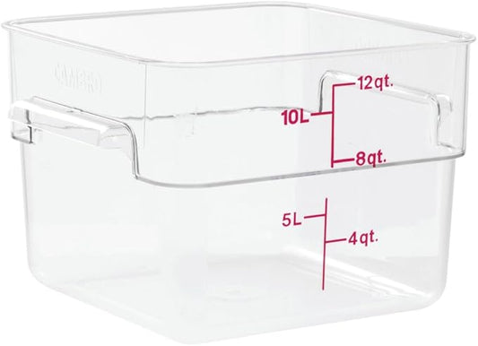 Cambro 12SFSCW135 Camwear Polycarbonate Square Food Storage container, 12 Quart