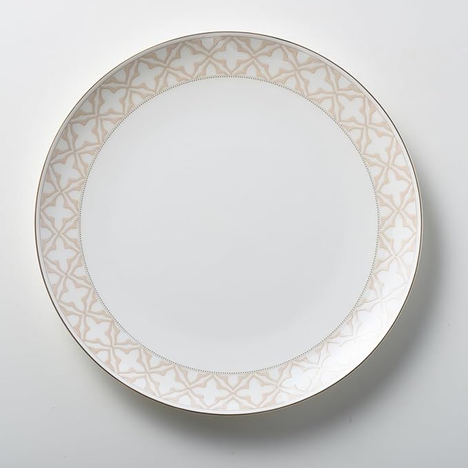 Bone China Dinner Plate Simple plain Smooth Classic pattern 10.5 inches