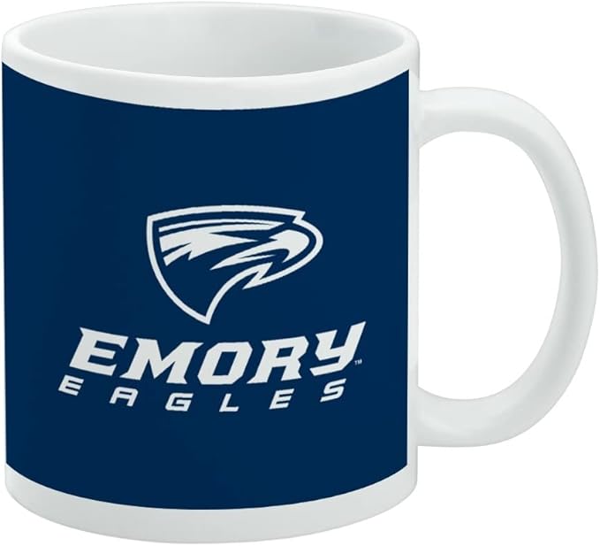 Emory University Primary Logo Ceramic Coffee Mug, Novelty Gift Mugs for Coffee, Tea and Hot Drinks, 11oz, White