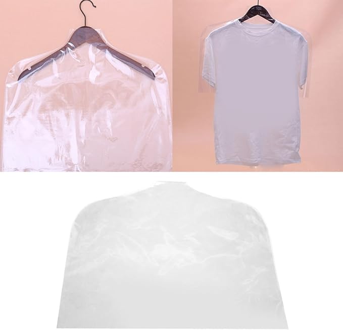 5pcs Transparent Garment Bags Clothes Dust Protectors Shoulder Covers for S Suits Coats Jackets Storage Without Hanger for Home and Clothing Stores