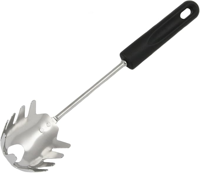 Chef Craft Basic Stainless Steel Spaghetti/Pasta Fork, 12.5 inch, Black