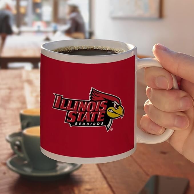 Illinois State Primary Logo Ceramic Coffee Mug, Novelty Gift Mugs for Coffee, Tea and Hot Drinks, 11oz, White