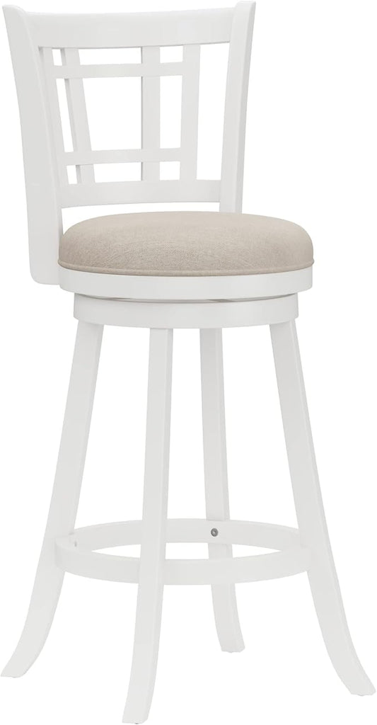 Hillsdale Fairfox 30.5" Wood Swivel Bar Height Stool, White