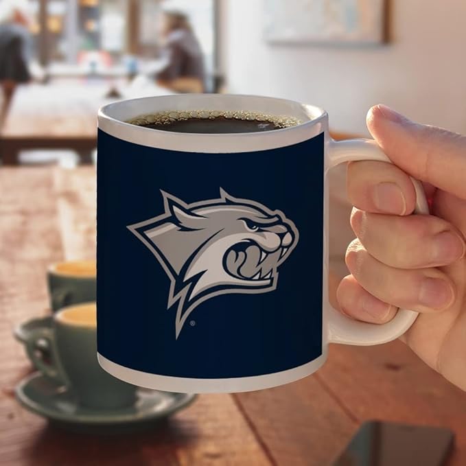 UNH Primary Logo Ceramic Coffee Mug, Novelty Gift Mugs for Coffee, Tea and Hot Drinks, 11oz, White