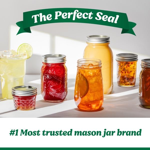 Ball Easy Label Glass Mason Jar, Regular Mouth, Pint Size, 16 OZ (Pack of 2)