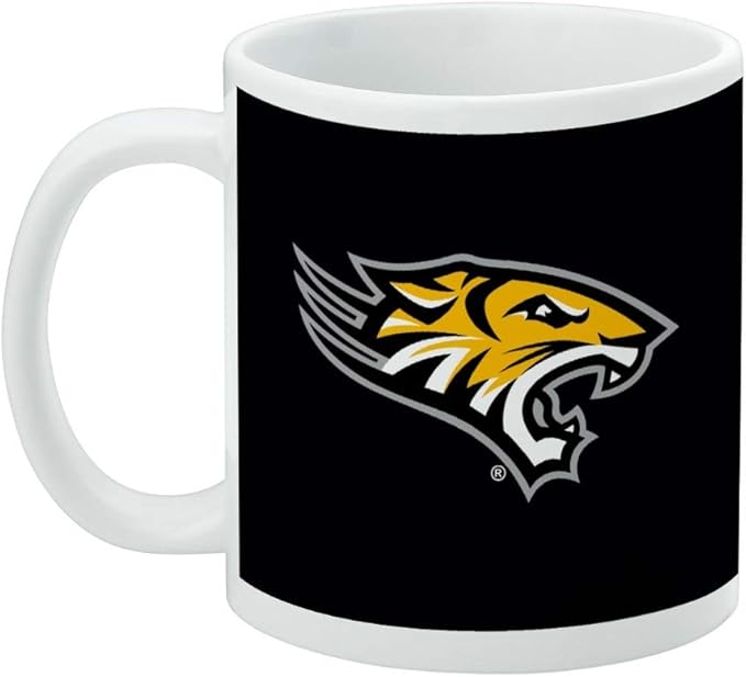 Towson University Tigers Logo Ceramic Coffee Mug, Novelty Gift Mugs for Coffee, Tea and Hot Drinks, 11oz, White