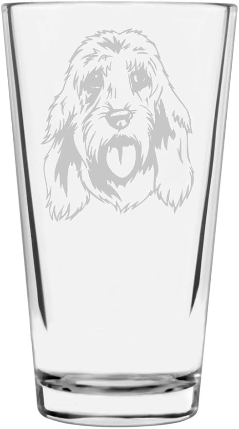 Basset Fauve de Bretagne Custom Personalized Dog Themed Etched All Purpose 16oz Pint Glass