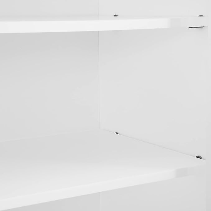 Crosley Furniture Shoreline Coastal Pantry Storage Cabinet with Shelves, Kitchen, Dining, or Laundry Room, White