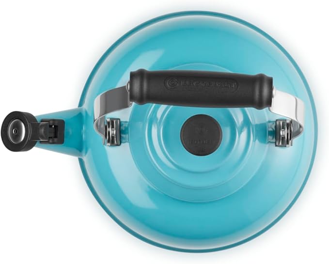 Le Creuset Enamel On Steel Whistling Tea Kettle, 1.7 qt., Caribbean