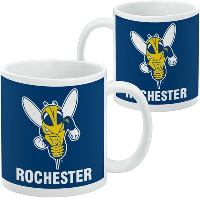 University of Rochester Primary Logo Ceramic Coffee Mug, Novelty Gift Mugs for Coffee, Tea and Hot Drinks, 11oz, White