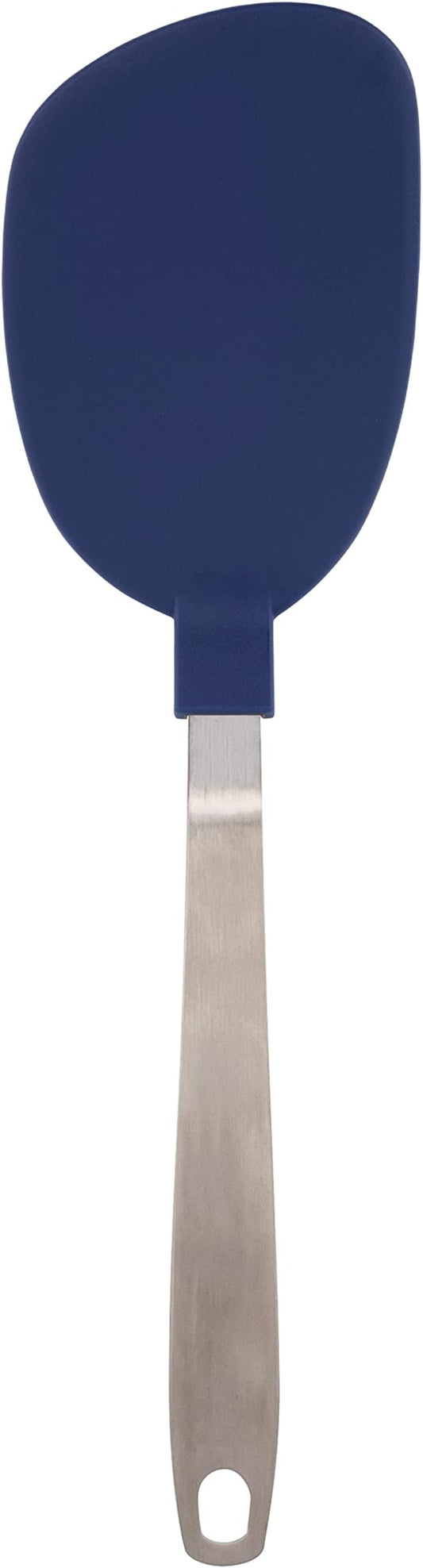Tovolo Nylon Flex Turner With Stainless Steel Handle, Flexible Pancake Turner, Flexible Kitchen Spatula for Non-Stick Cookware, Scratch-Resistant Nylon Kitchen Utensil for Cooking & Flipping Eggs