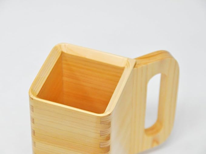 Masu Beer Mug – Handmade Hinoki Cypress Wooden Beer Cup – Made in Japan