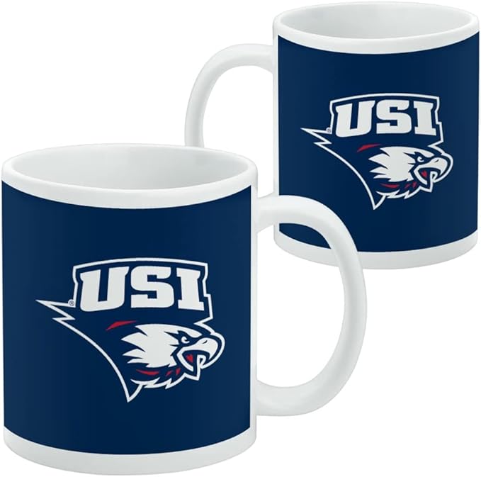 Southern Indiana Primary Logo Ceramic Coffee Mug, Novelty Gift Mugs for Coffee, Tea and Hot Drinks, 11oz, White