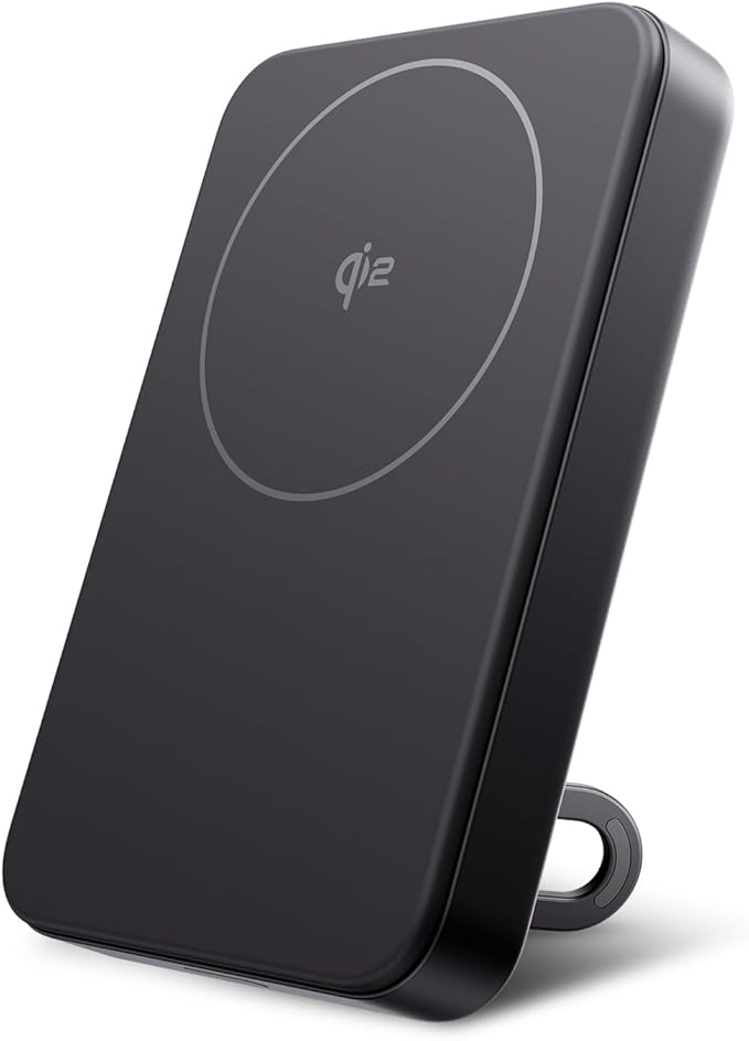 EF ECOFLOW Rapid Mag Power Bank 10,000mAh, Qi2 Certified 15W Wireless Charging, 0.6'' Ultra-Slim Magnetic Portable Charger, Fast Charging Magnetic Battery for iPhone 17/16/15, Galaxy, Google, Black
