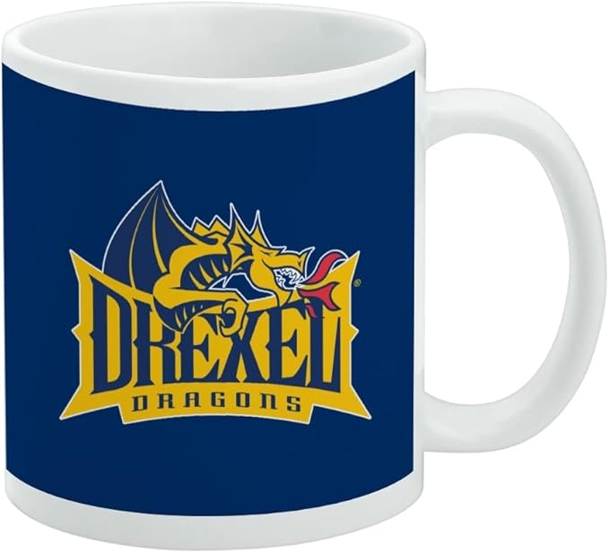 Drexel University Primary Logo Ceramic Coffee Mug, Novelty Gift Mugs for Coffee, Tea and Hot Drinks, 11oz, White