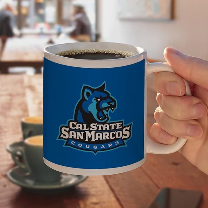 California State University San Marcos Primary Logo Ceramic Coffee Mug, Novelty Gift Mugs for Coffee, Tea and Hot Drinks, 11oz, White