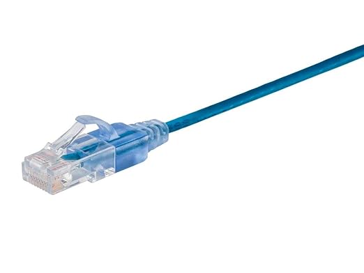 Monoprice SlimRun Cat6A Ethernet Patch Cable - Network Internet Cord - RJ45, Stranded, UTP, Pure Bare Copper Wire, 30AWG, 10 Feet, 10-color, 10-Pack