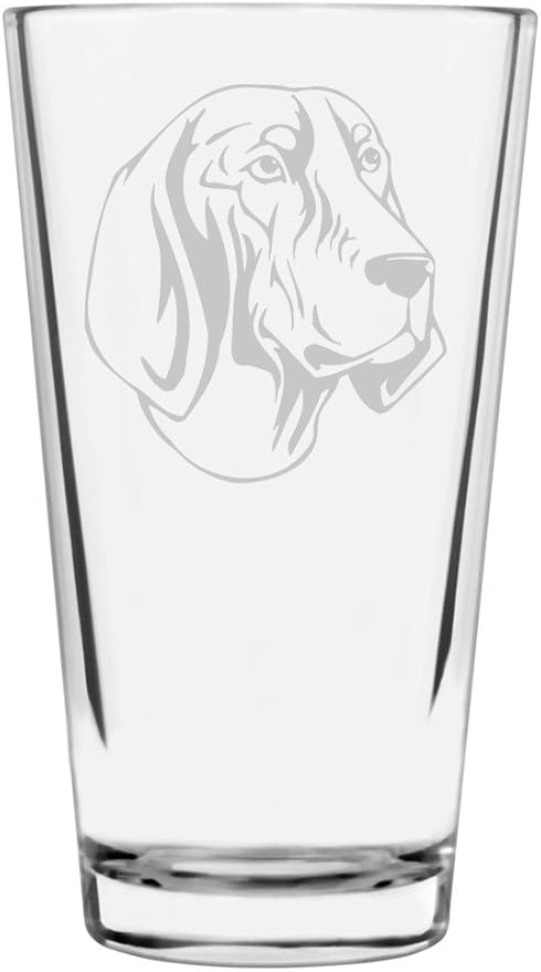 Bluetick Coonhound Custom Personalized Dog Themed Etched All Purpose 16oz Pint Glass